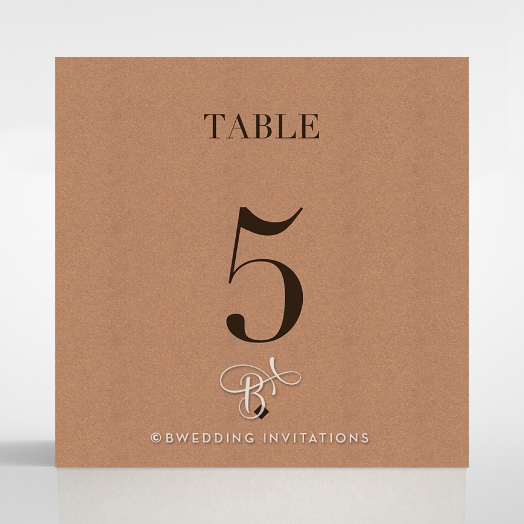 Enchanting Imprint wedding venue table number card stationery