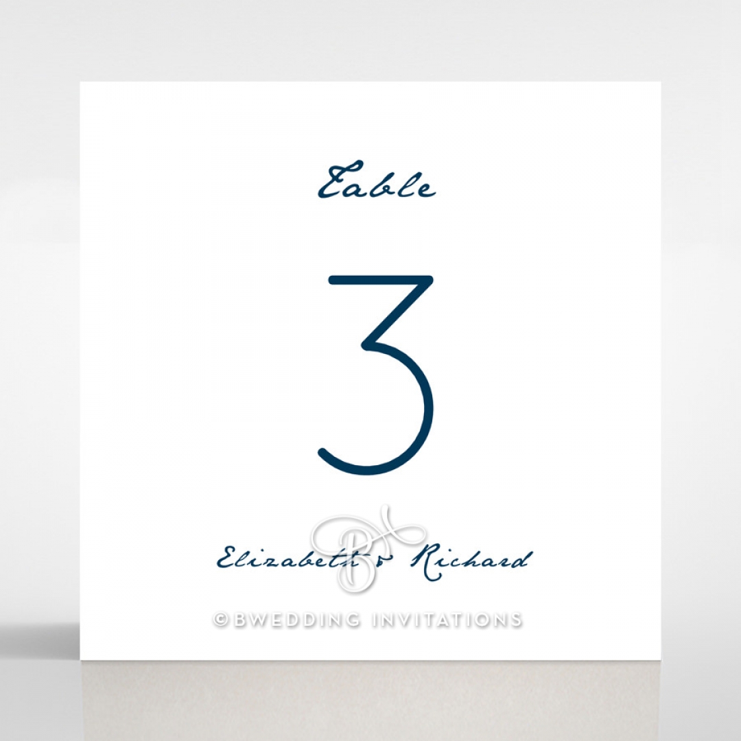 Eternal Simplicity table number card stationery