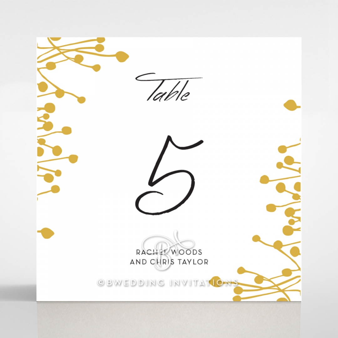 Flourishing Romance wedding stationery table number card item