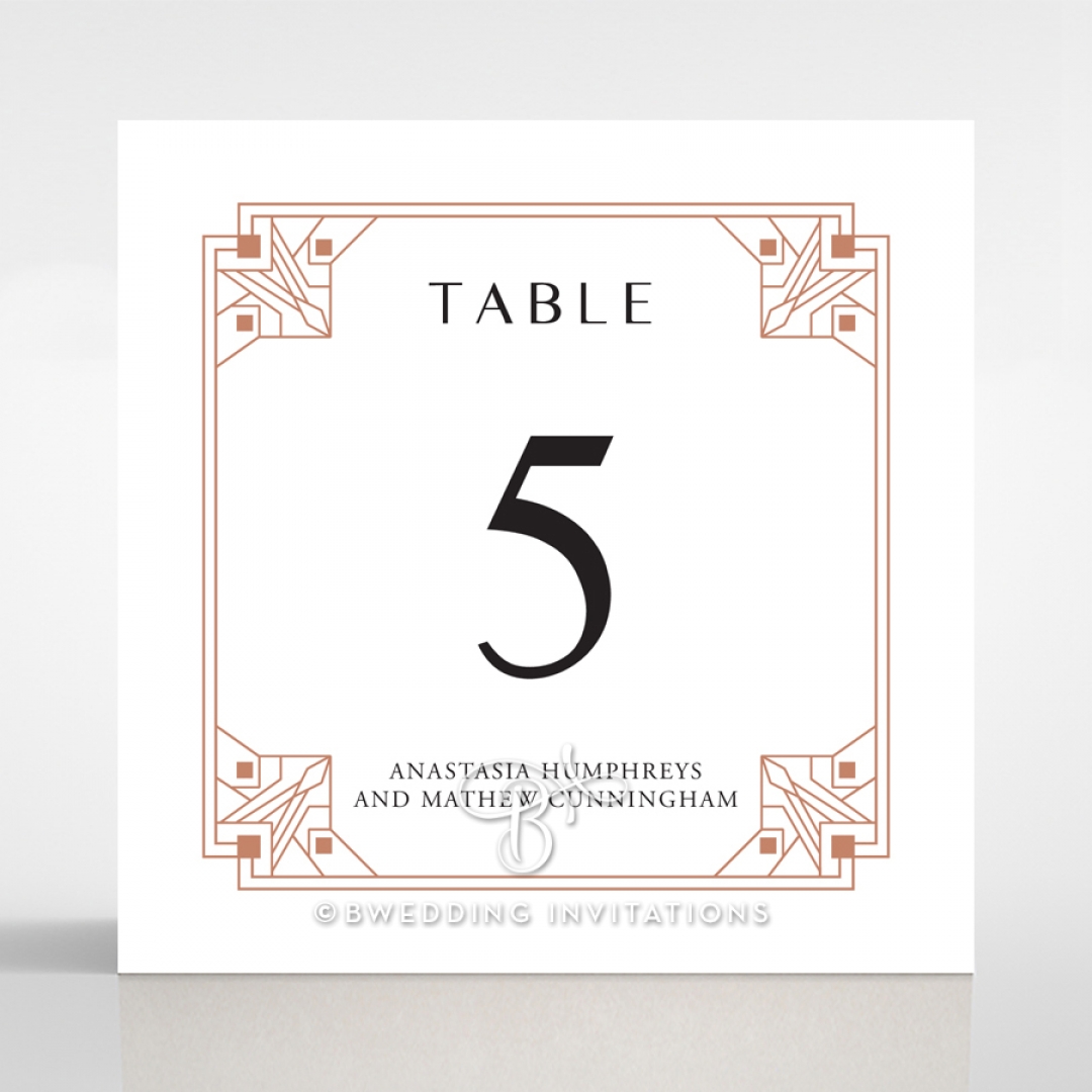 Gatsby Glamour wedding table number card design