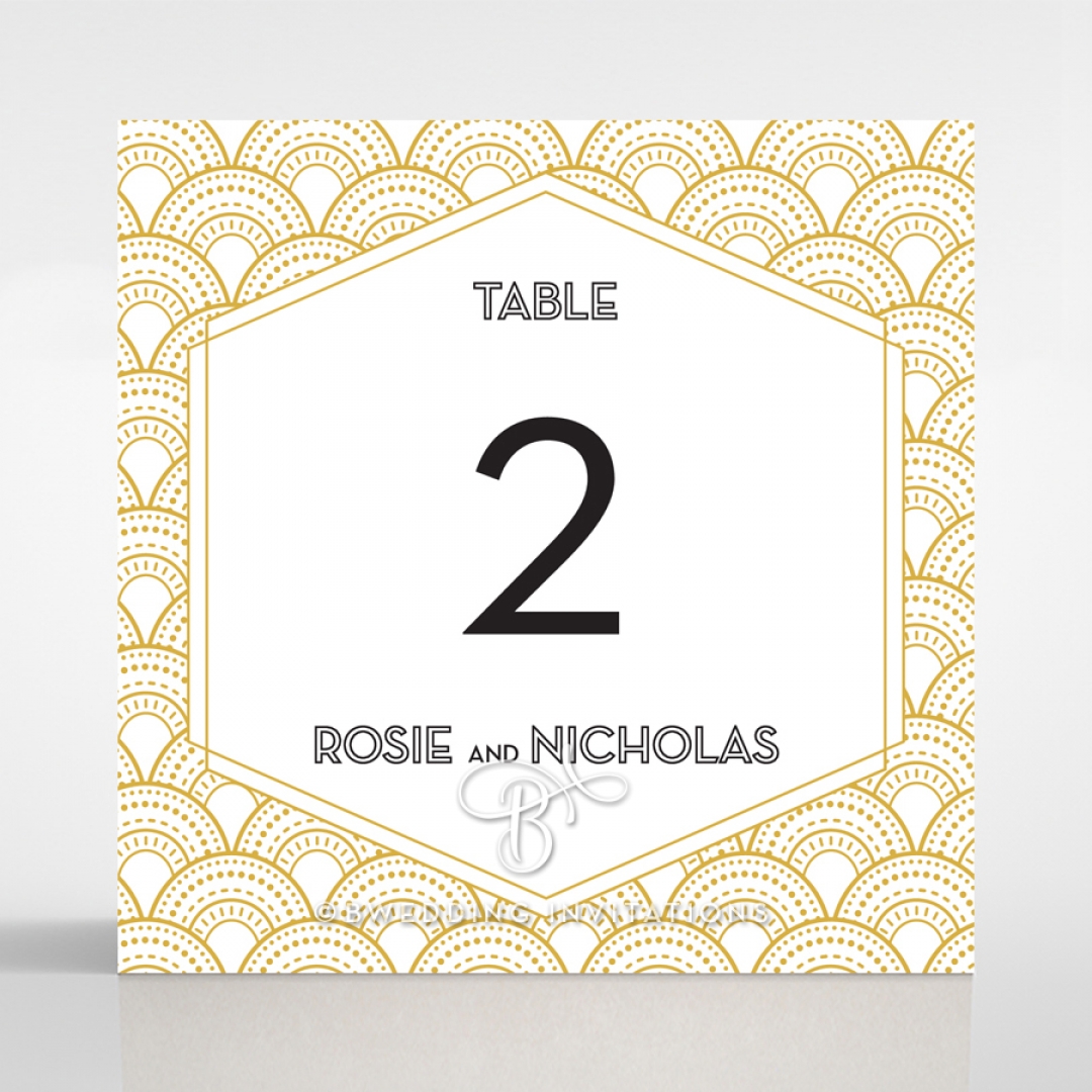 Gatsby Glamour wedding venue table number card