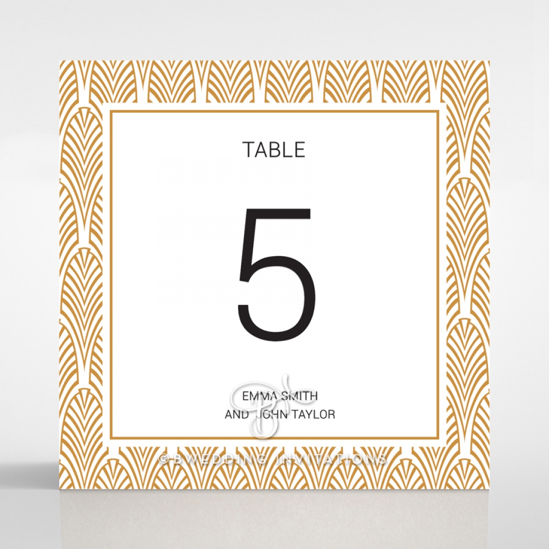 Gilded Decadence wedding table number card stationery item