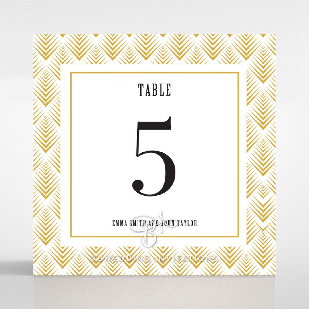 Gradient Glamour table number card