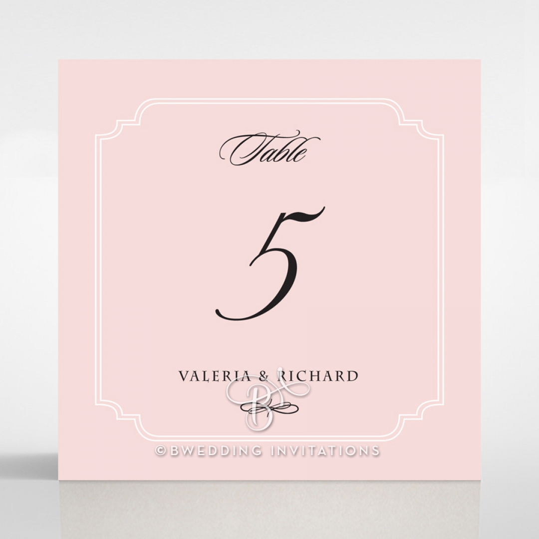 Ivory Victorian Gates wedding reception table number card stationery design