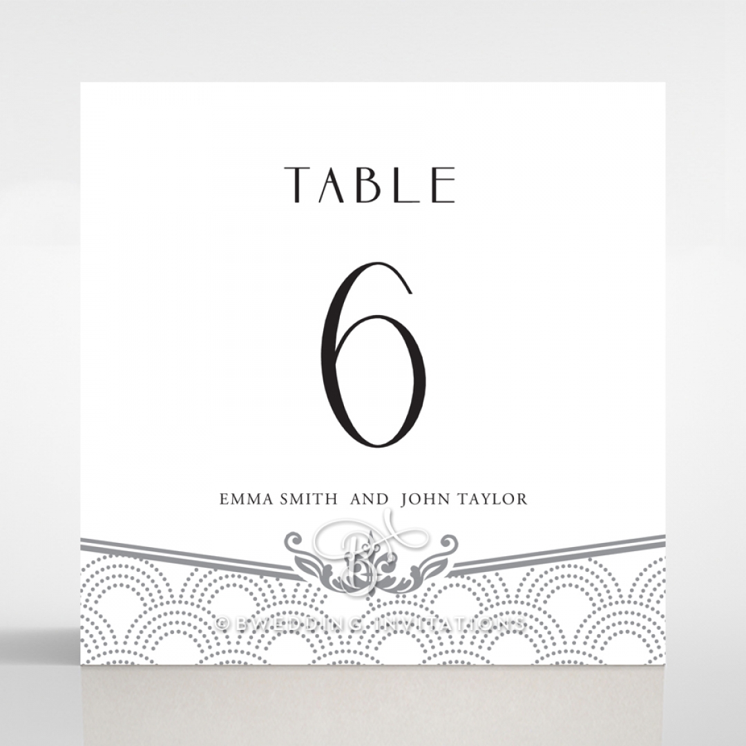 Luxe Victorian table number card design