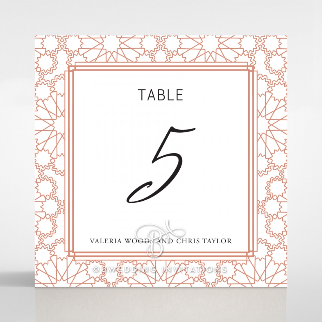 Marrakech wedding table number card