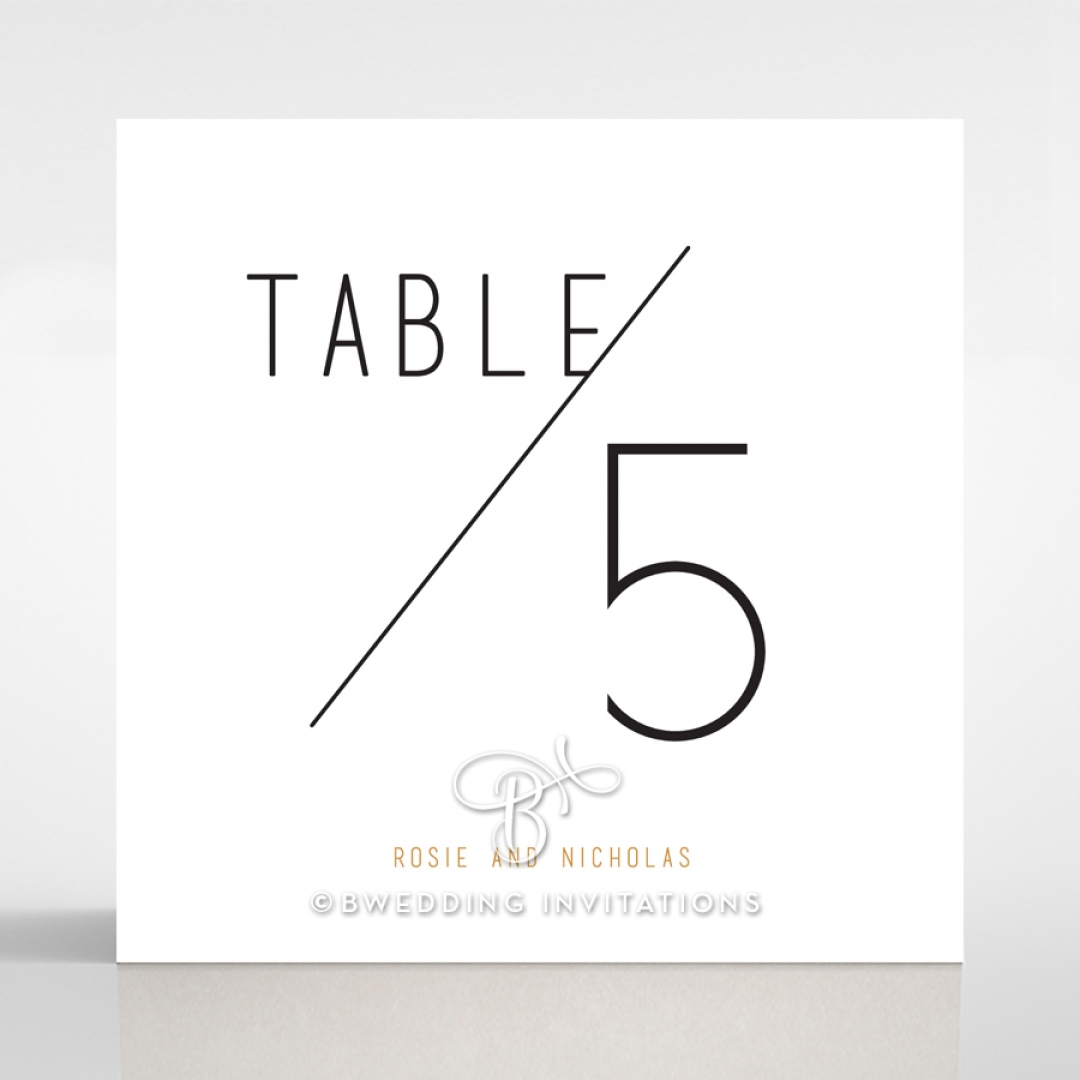 Minimalist Love reception table number card design