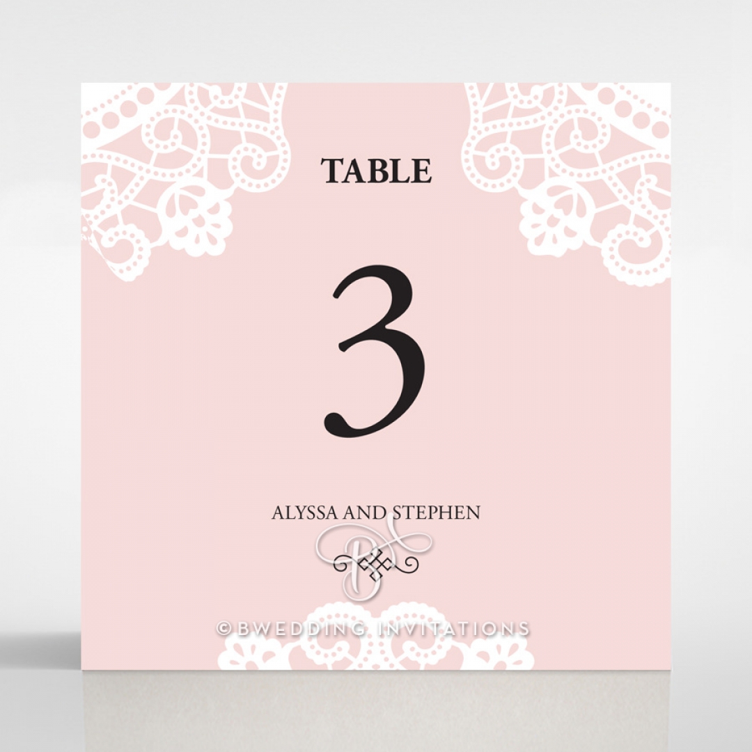 Oriental Charm wedding venue table number card stationery