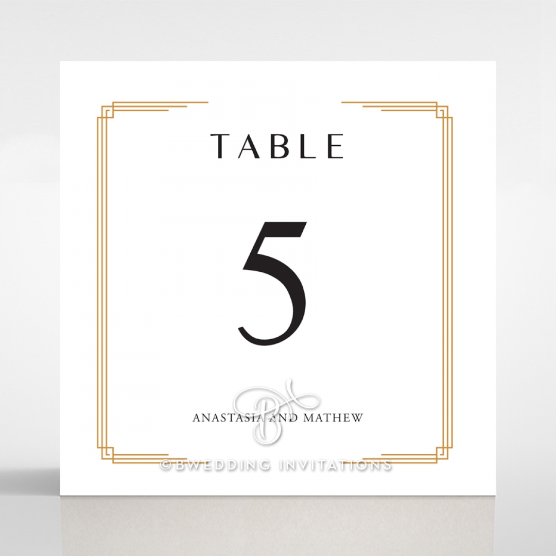 Ornate Luxury wedding venue table number card stationery item