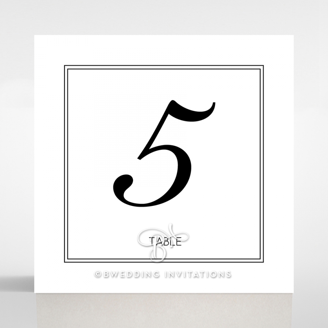 Paper Art Deco table number card design