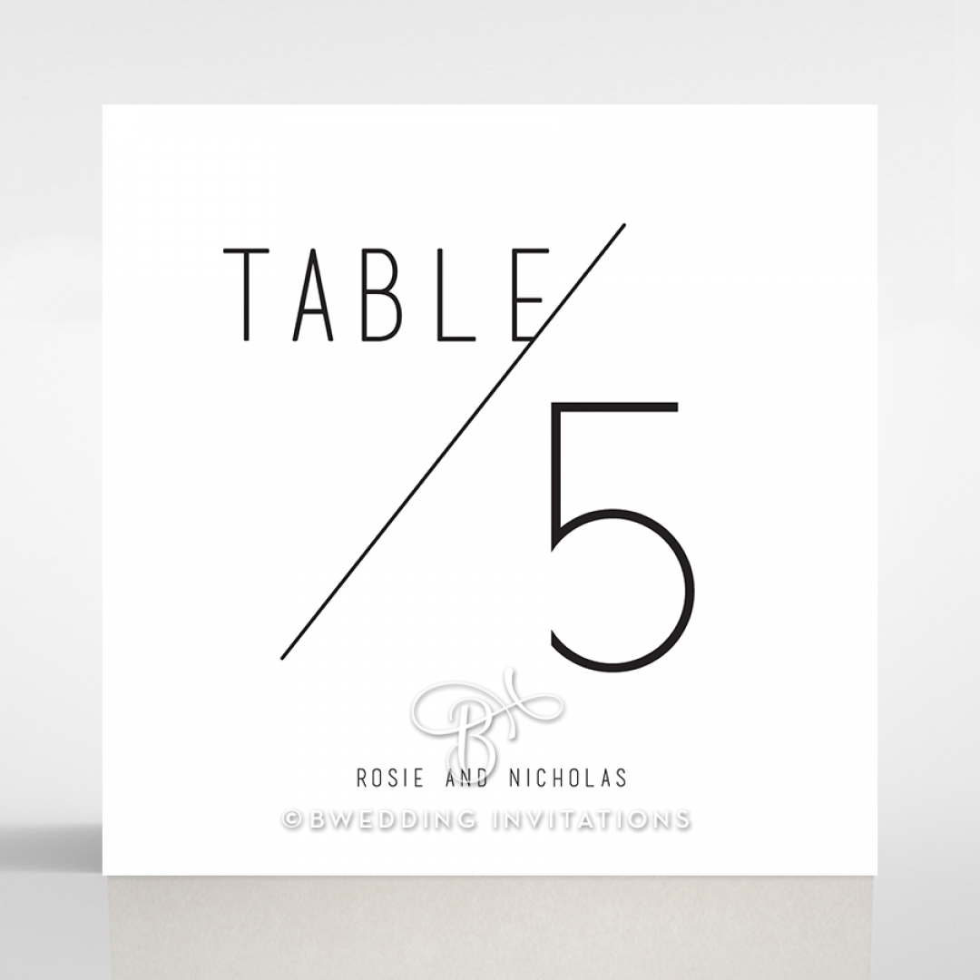 Paper Infinity wedding table number card design