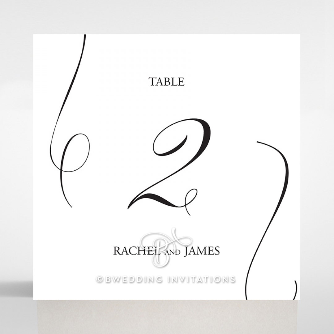 Paper Minimalist Love wedding table number card stationery design