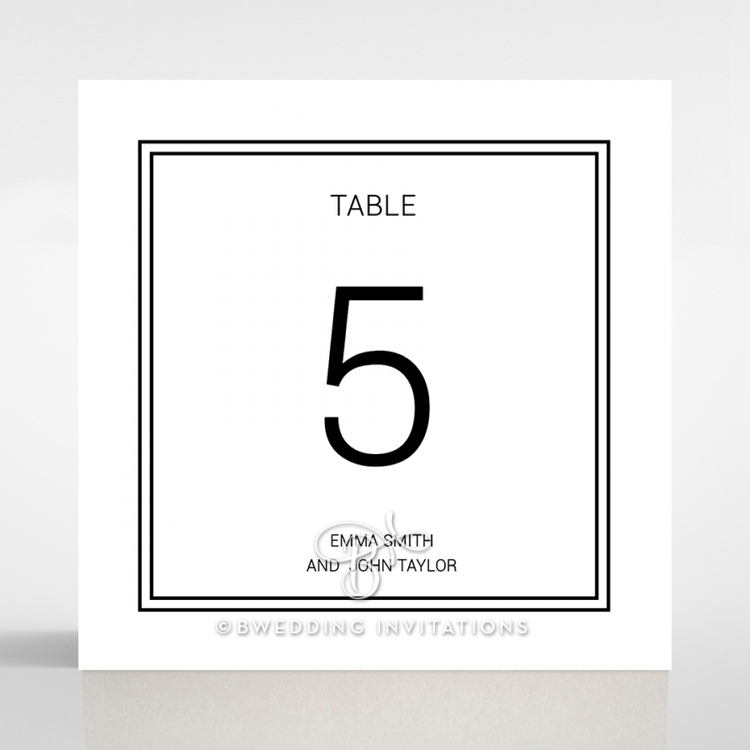 Paper Timeless Romance wedding table number card stationery