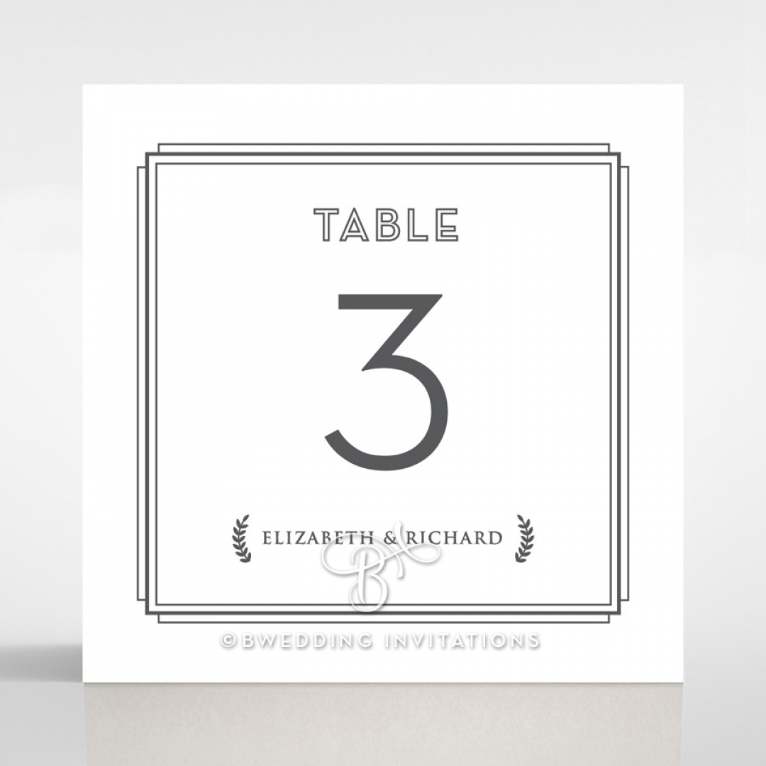 Playful Love table number card design