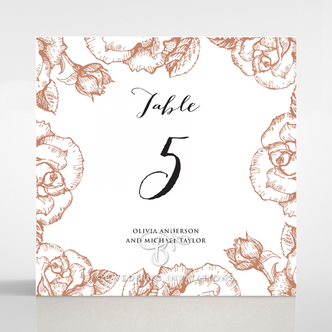 Rose Garden reception table number card stationery item