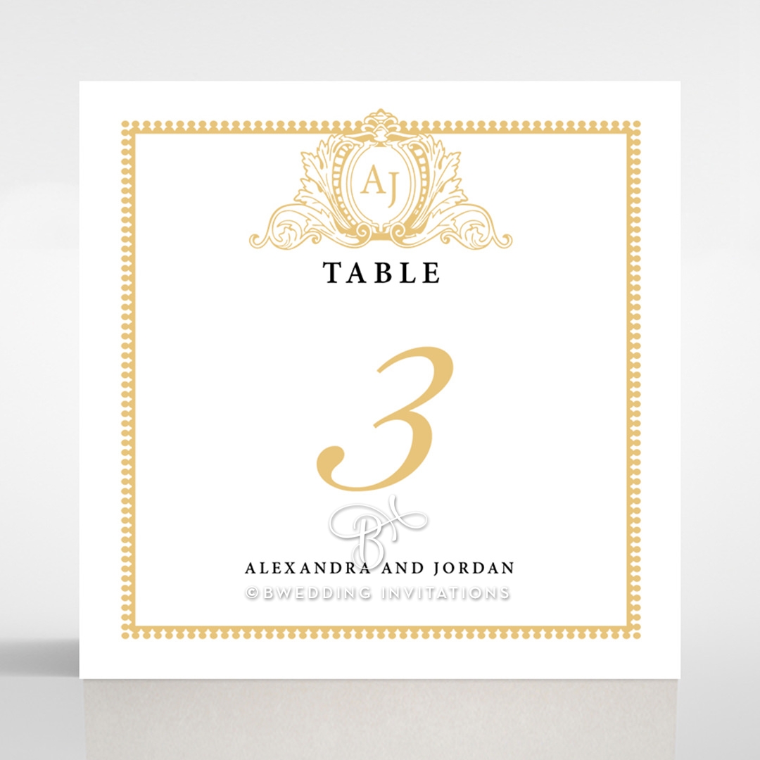 Royal Lace wedding table number card stationery item