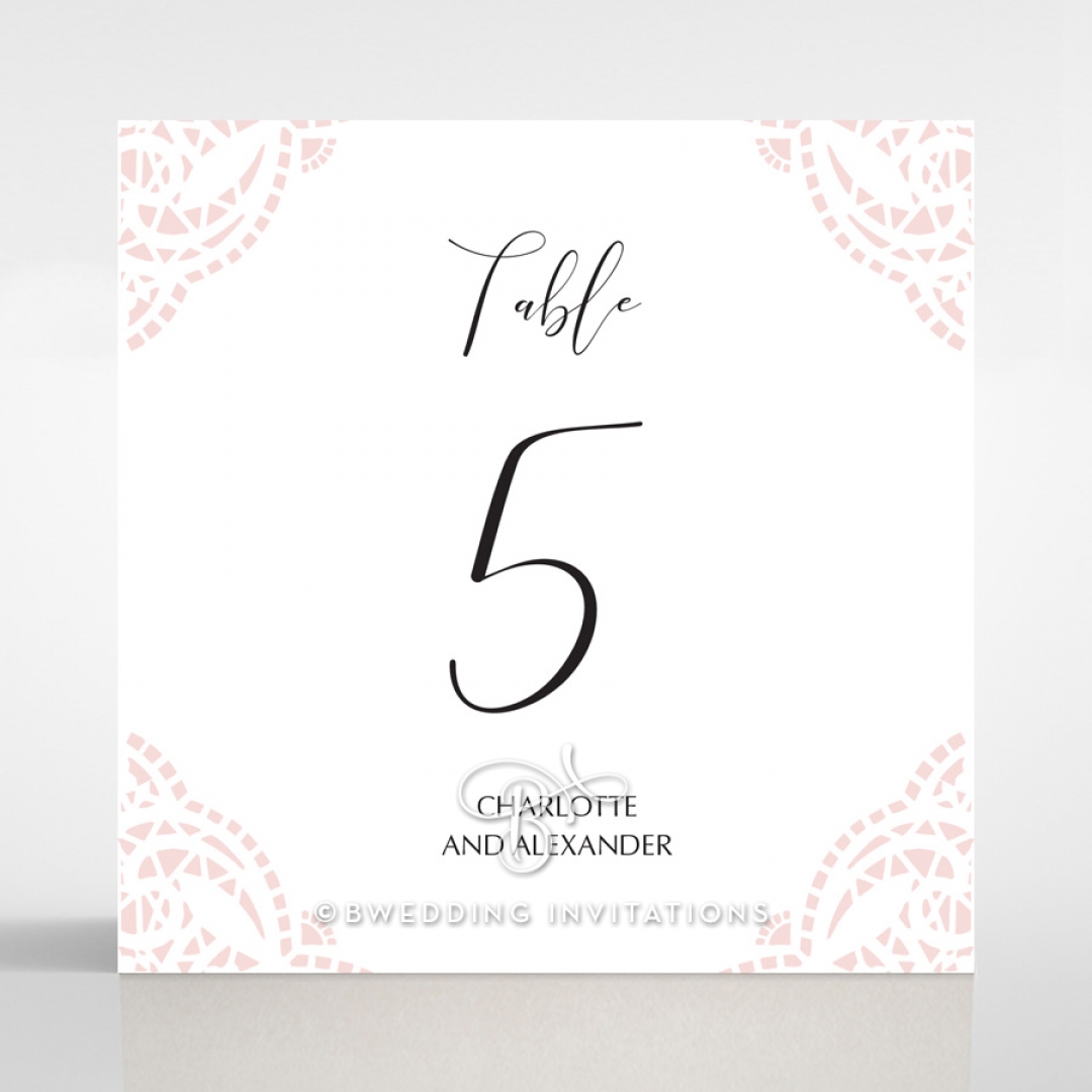 Rustic Elegance wedding reception table number card stationery design