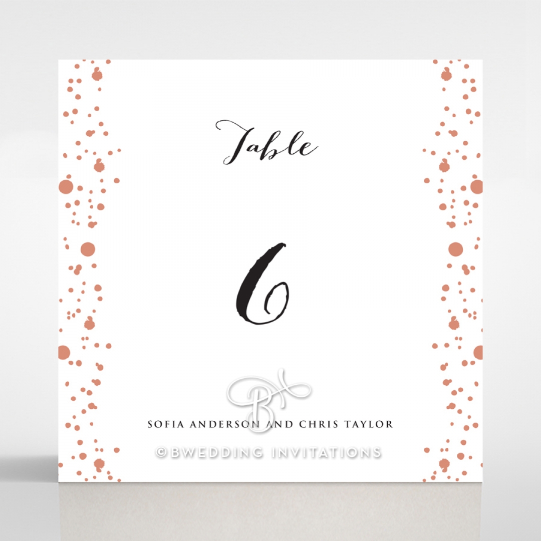 Star Dust table number card stationery item