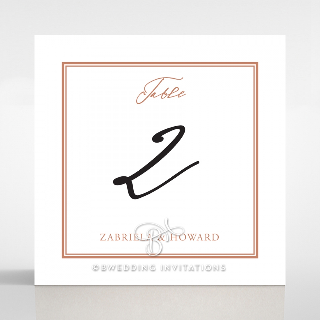 Sunburst reception table number card stationery