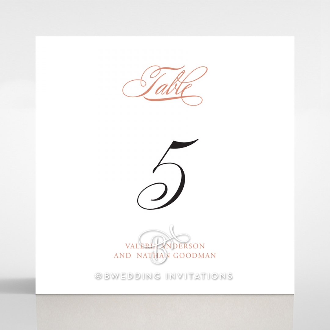 Timeless Romance table number card stationery