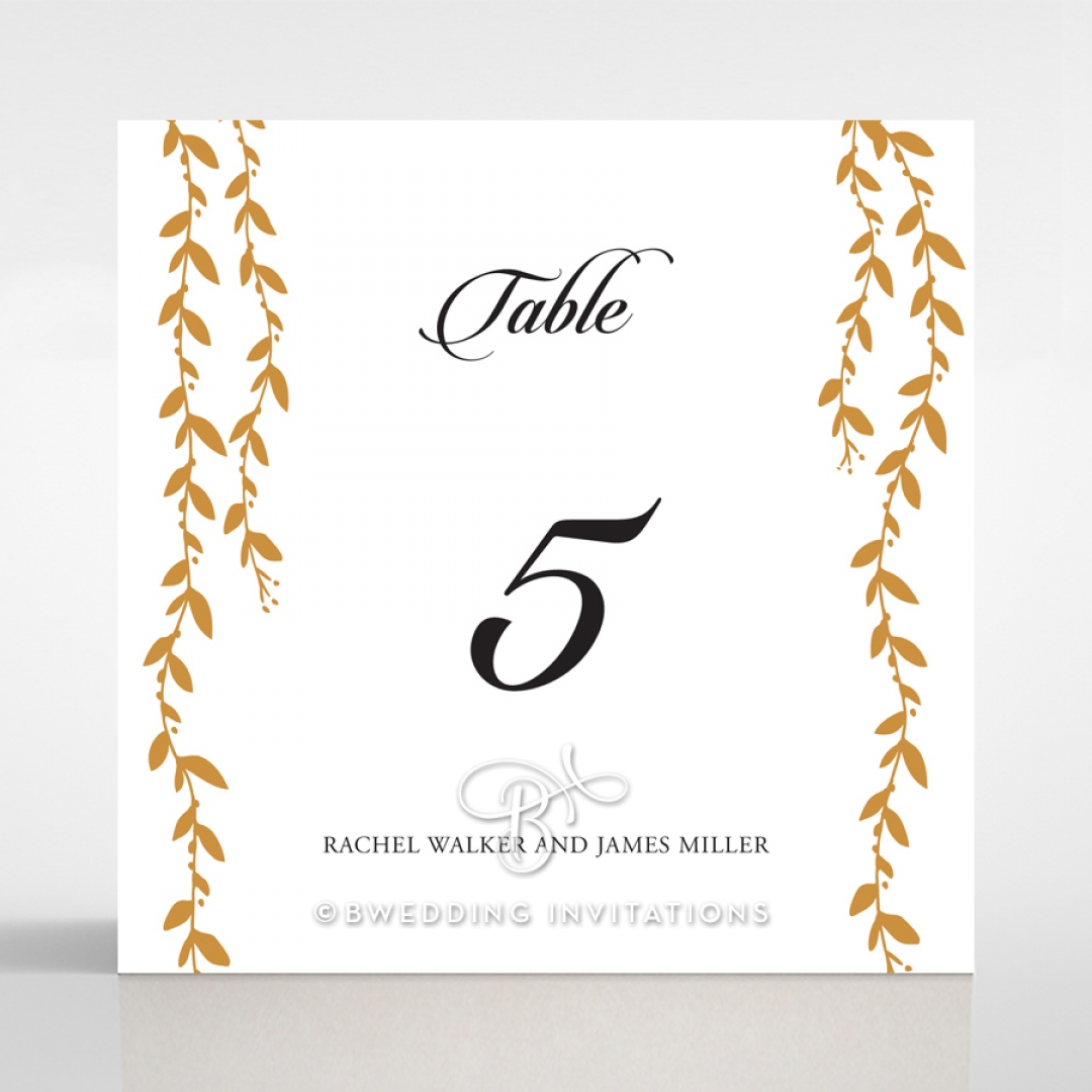 Unbroken Romance table number card