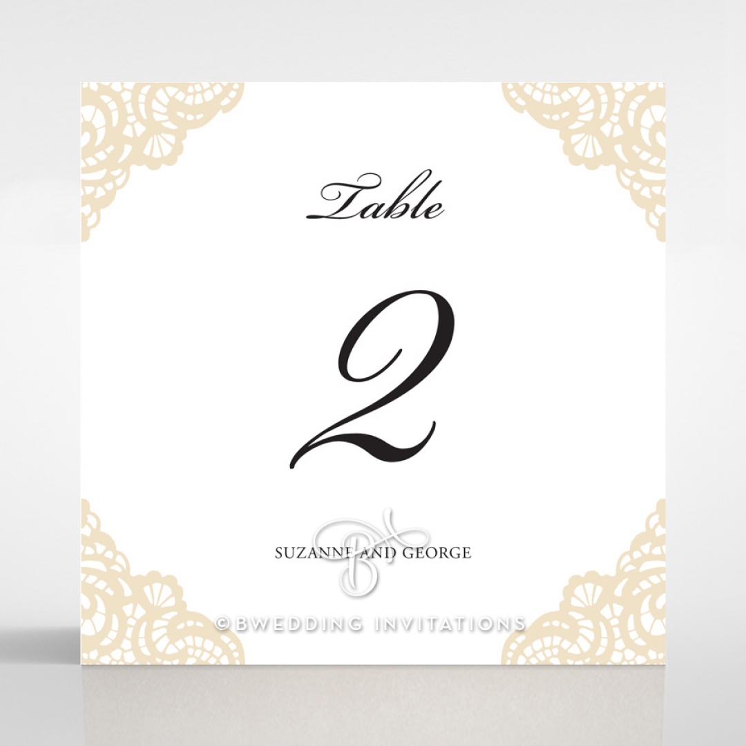 Vintage Prestige reception table number card stationery