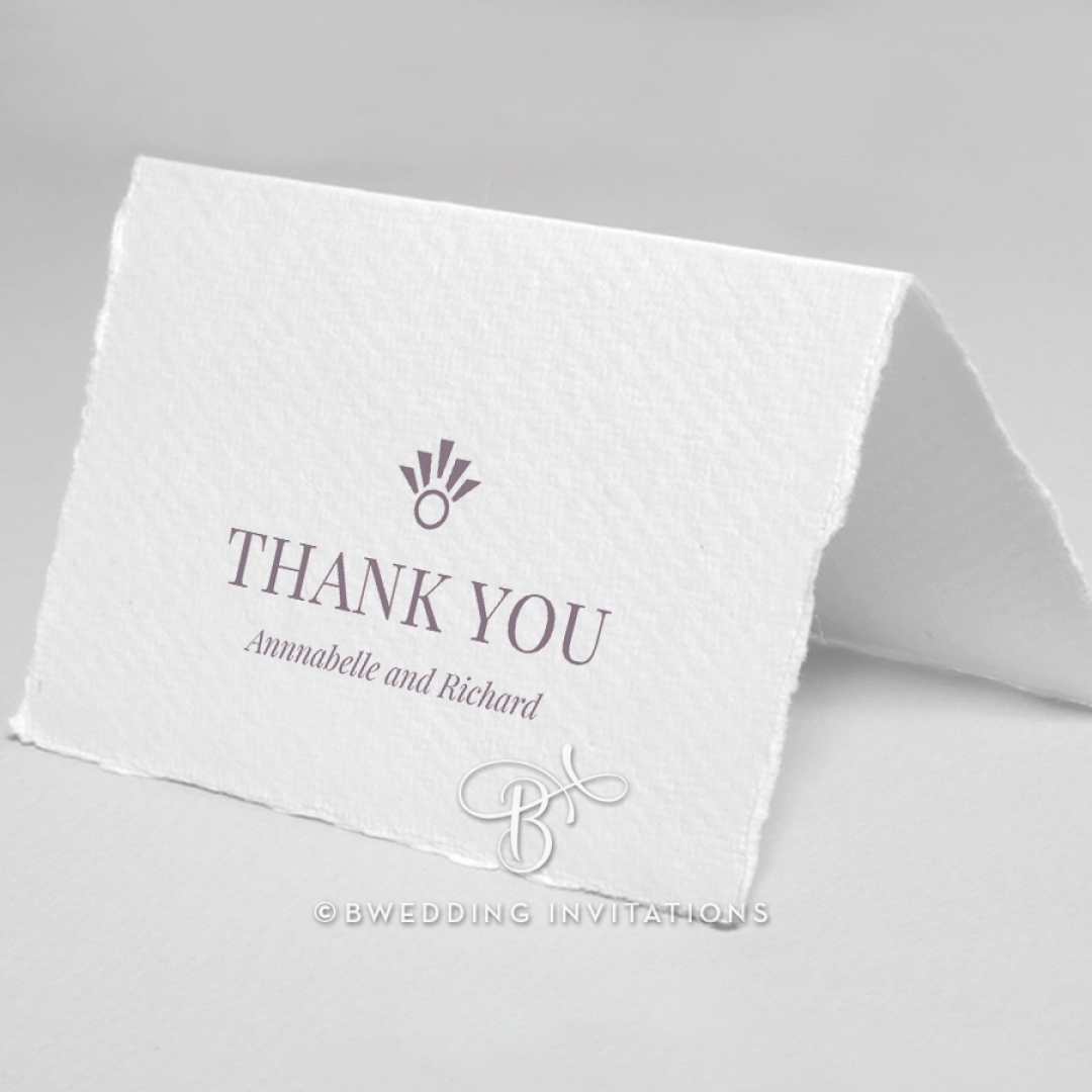 Ace of Spades with Deckled Edges thank you wedding stationery card