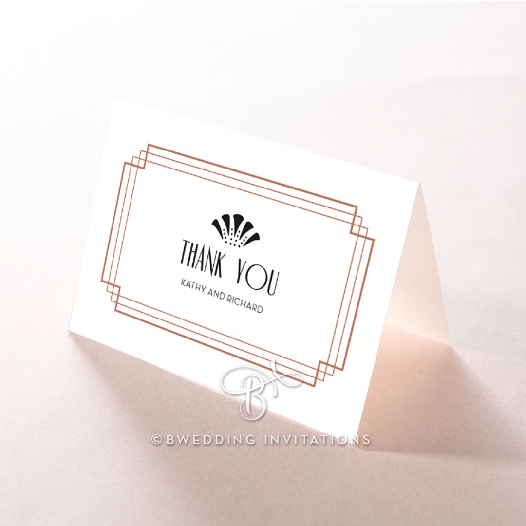 Art Deco Allure thank you wedding stationery card item