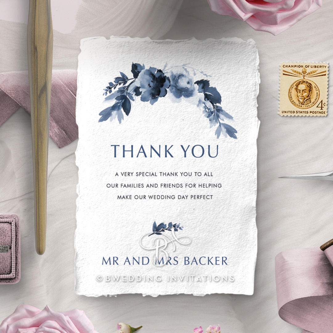 Blissful Union wedding thank you stationery card item