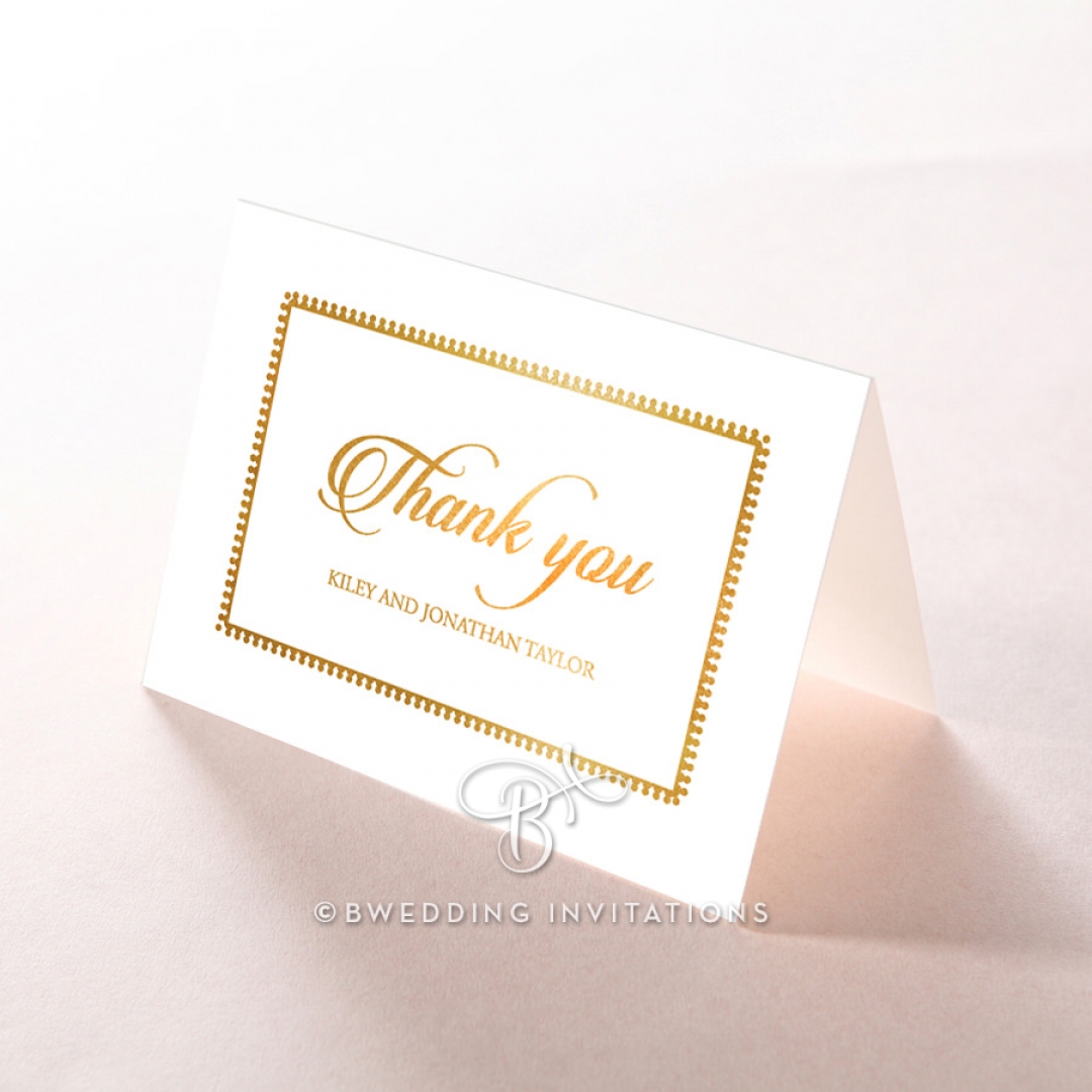 Blooming Charm with Foil thank you invitation card