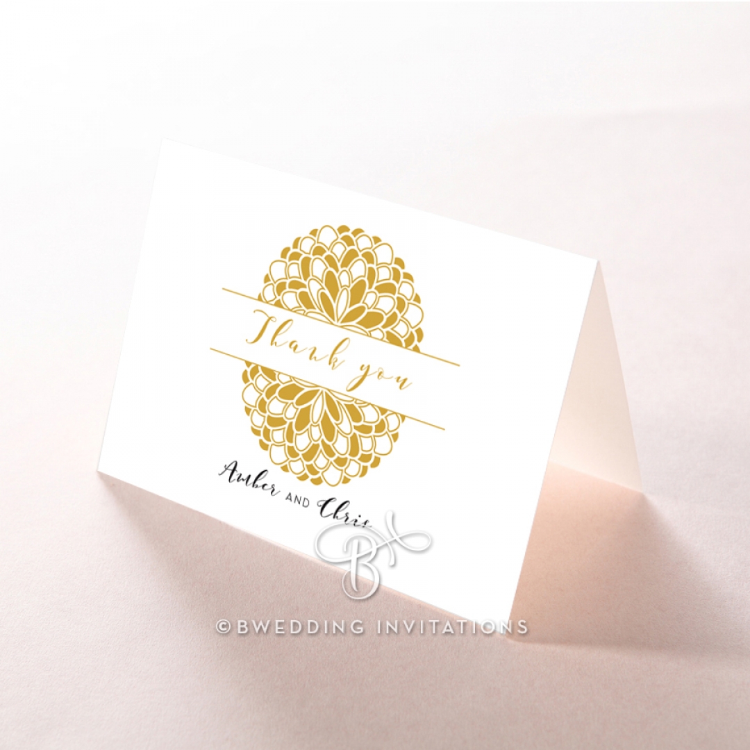 Bohemia wedding thank you card design