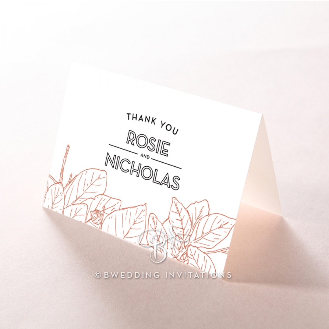 Botanical Canopy thank you stationery card