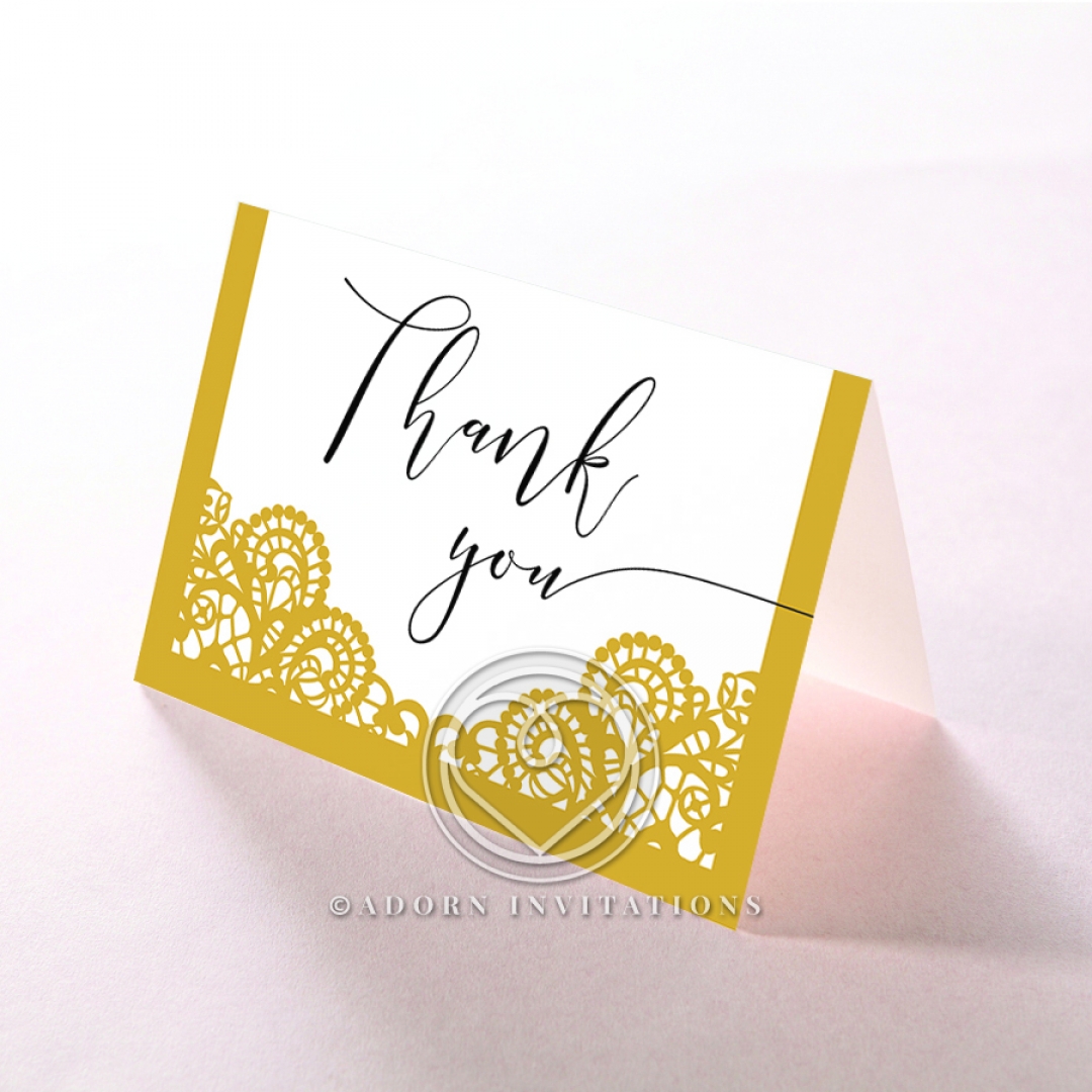 Breathtaking Baroque Foil Laser Cut wedding stationery thank you card item