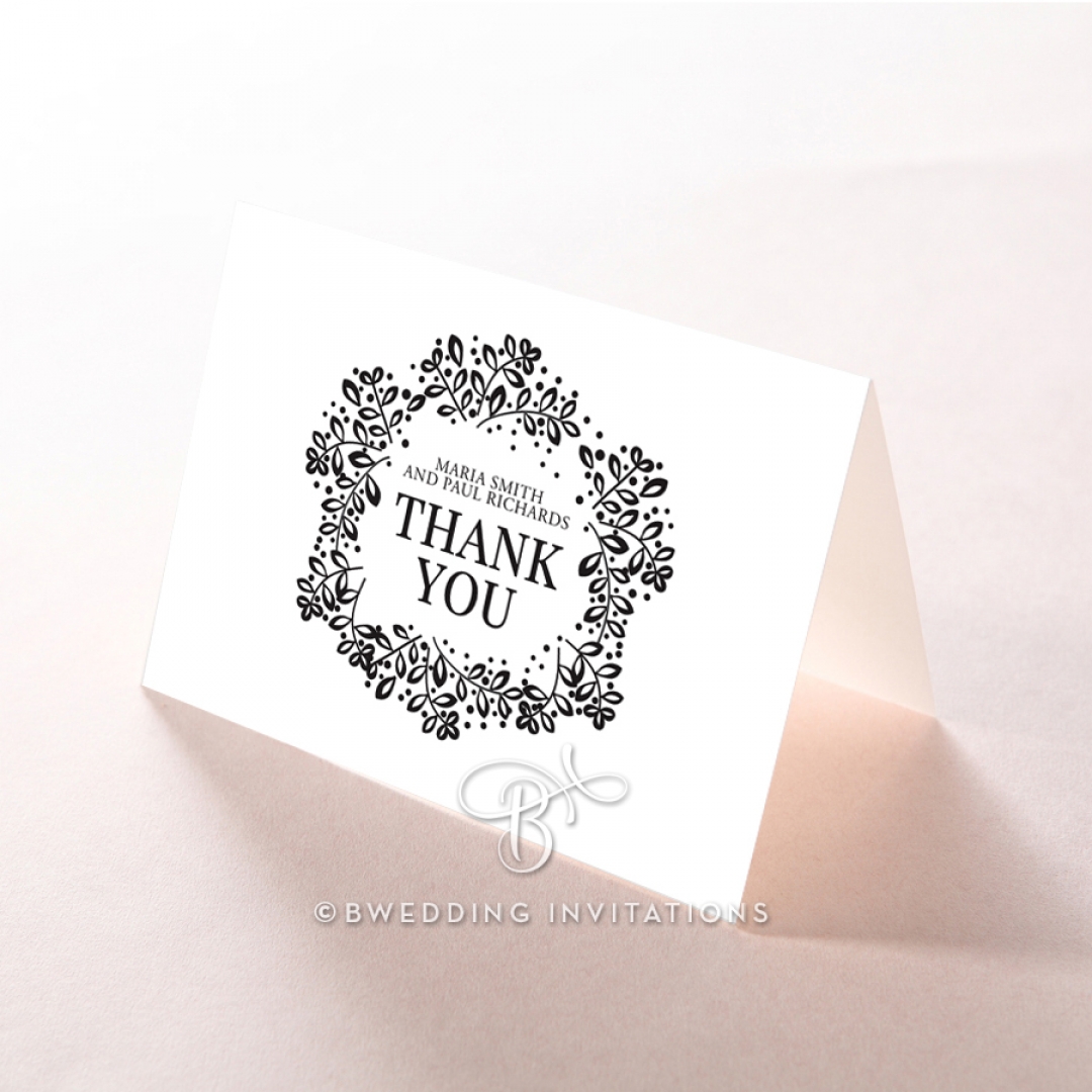 Enchanted Crest wedding stationery thank you card item