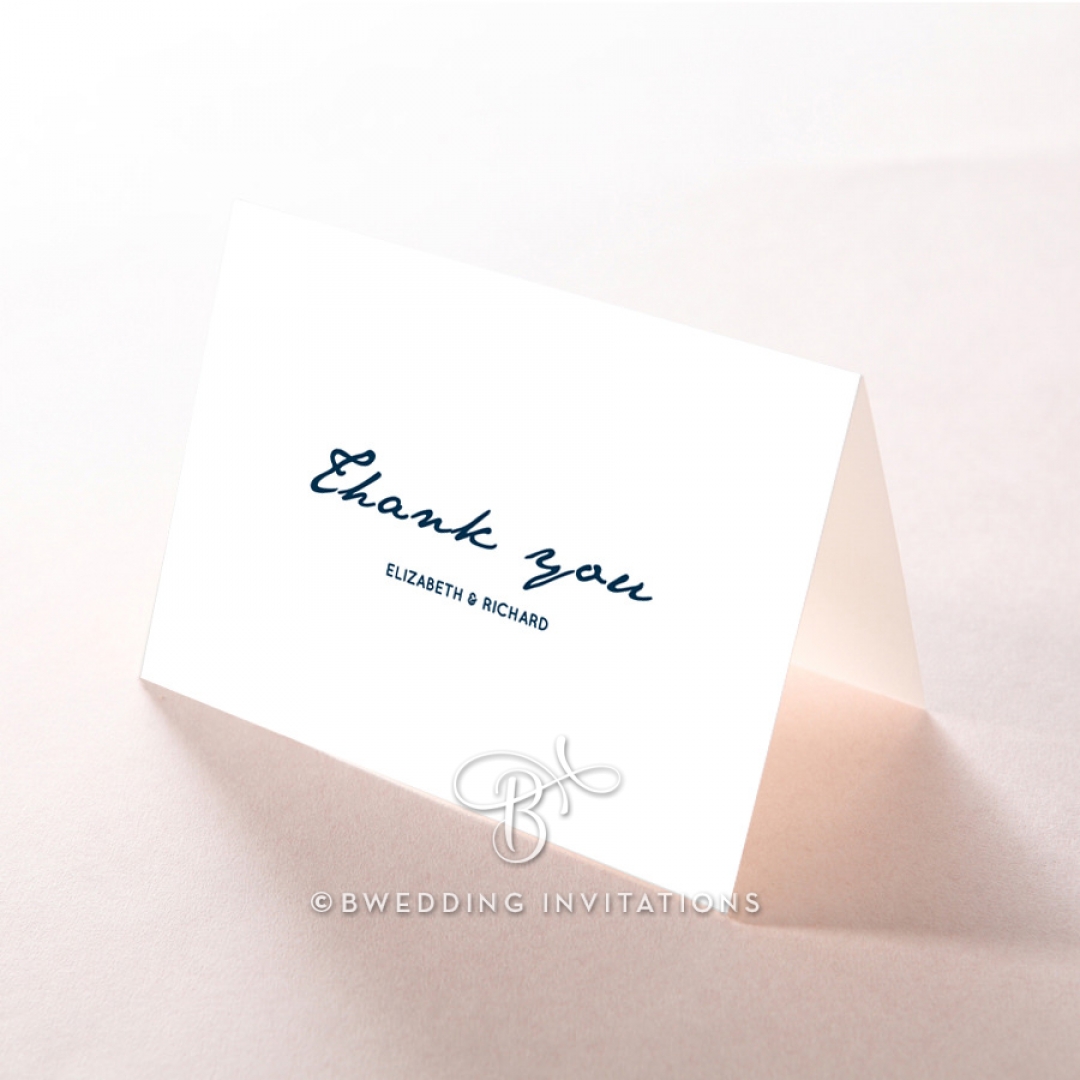 Eternal Simplicity thank you wedding card design