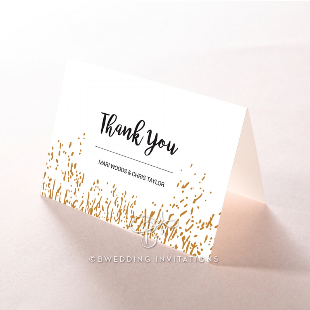 Fire Sparkle wedding thank you stationery card