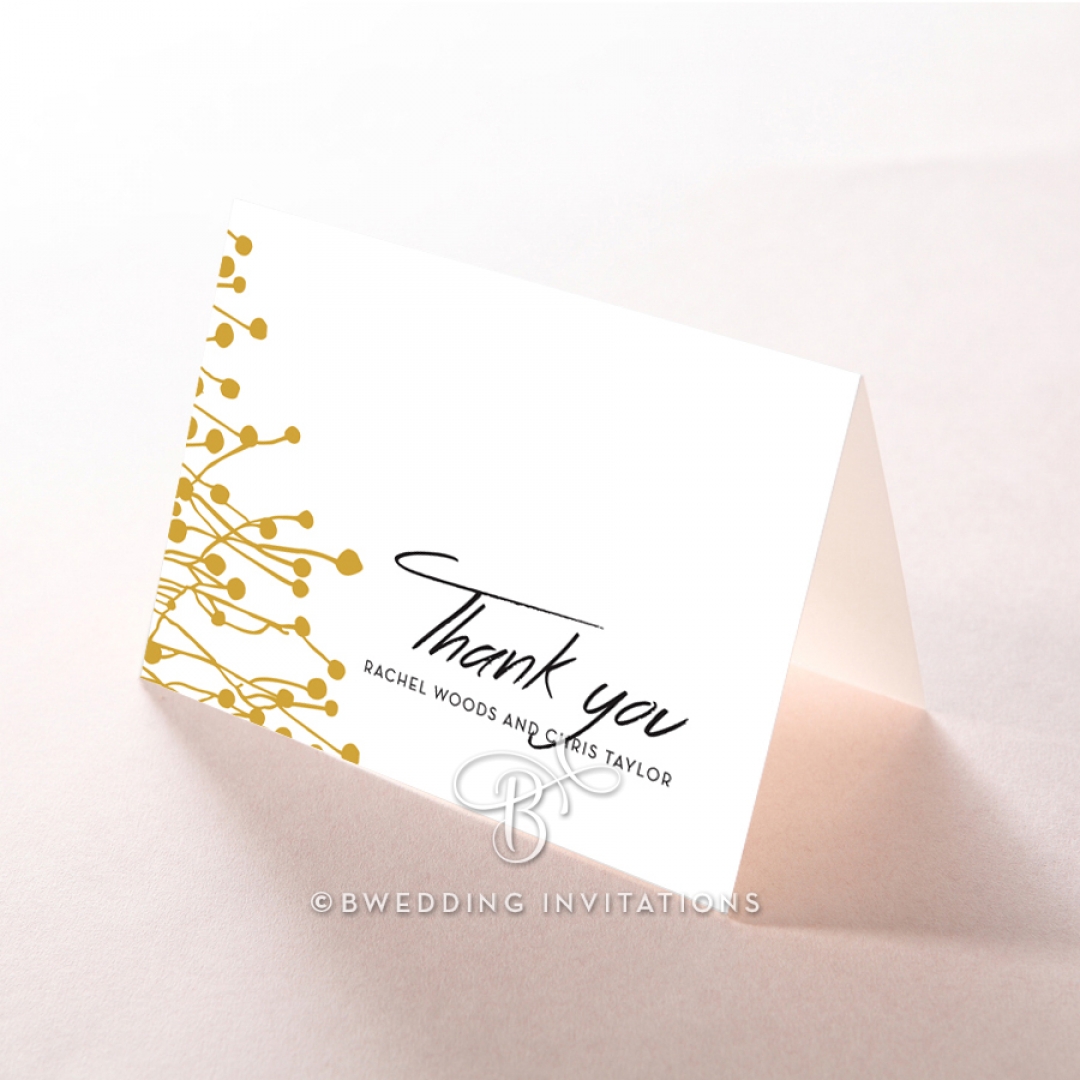 Flourishing Romance thank you wedding stationery card design