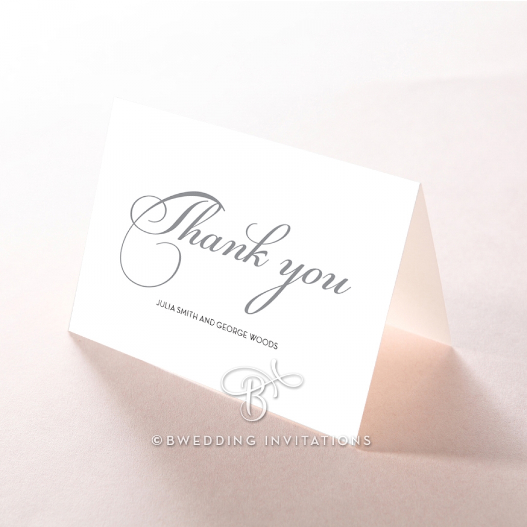 Fracture wedding thank you card design