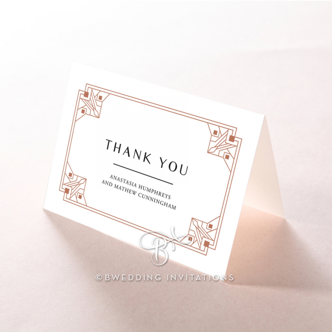 Gatsby Glamour thank you invitation card