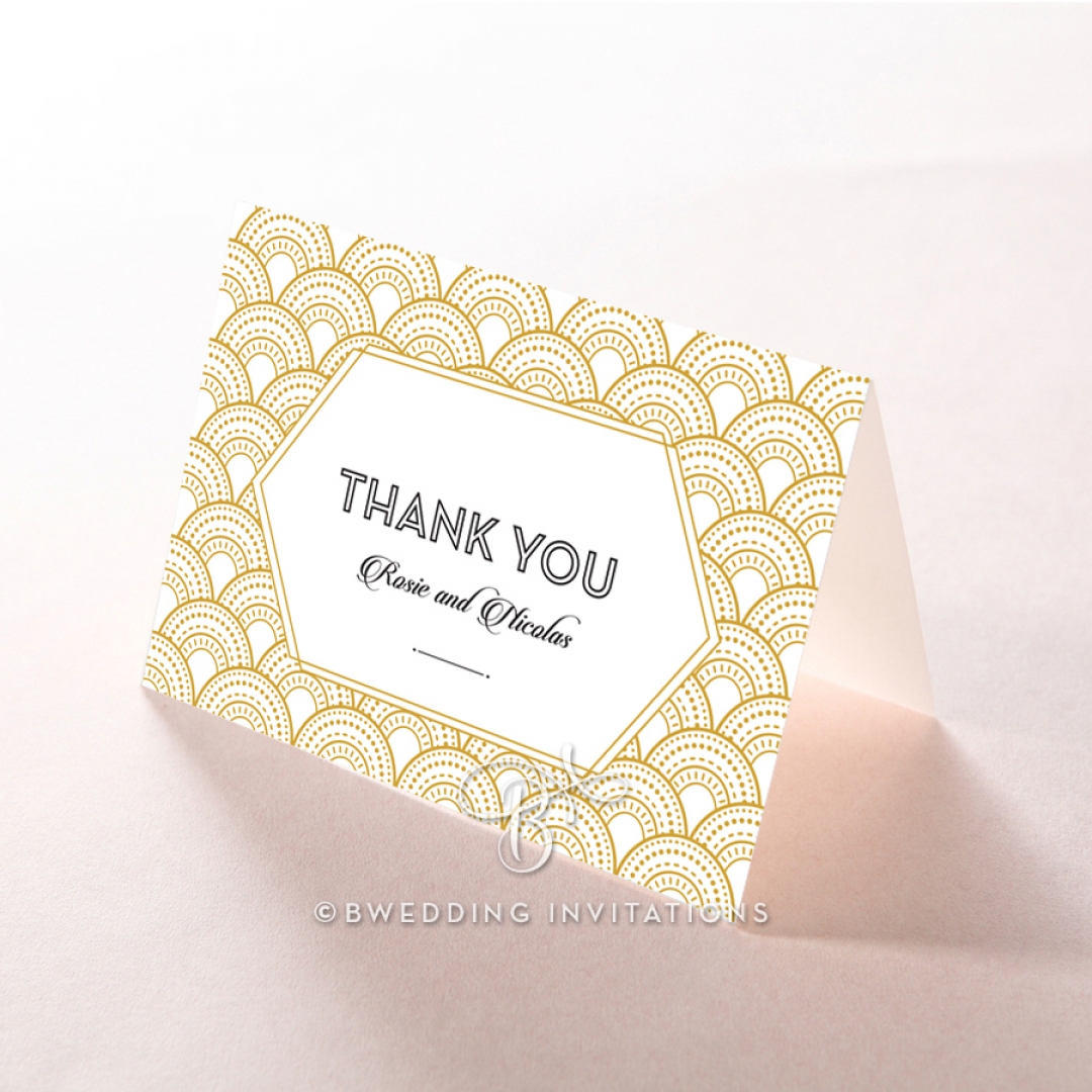 Gatsby Glamour thank you card design