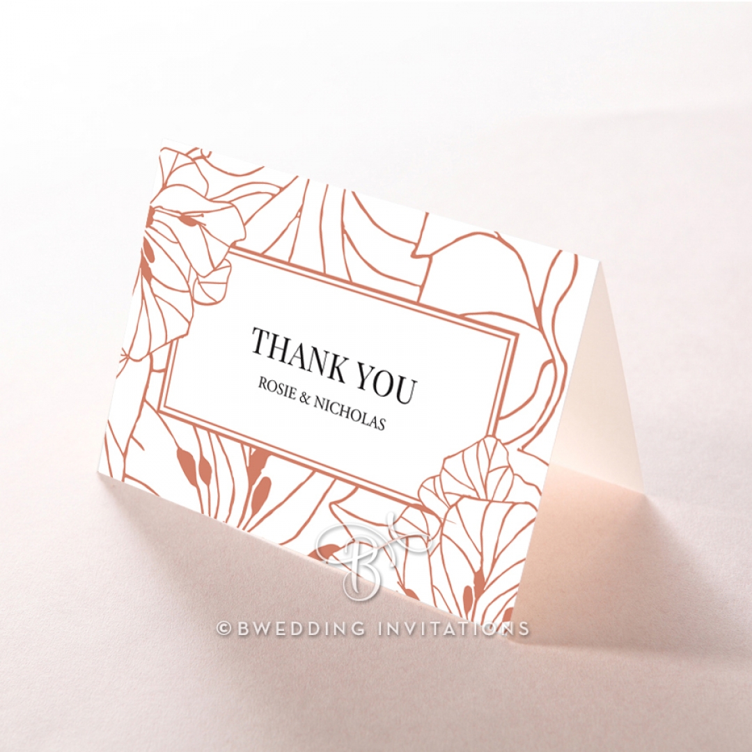 Grand Flora thank you stationery card design