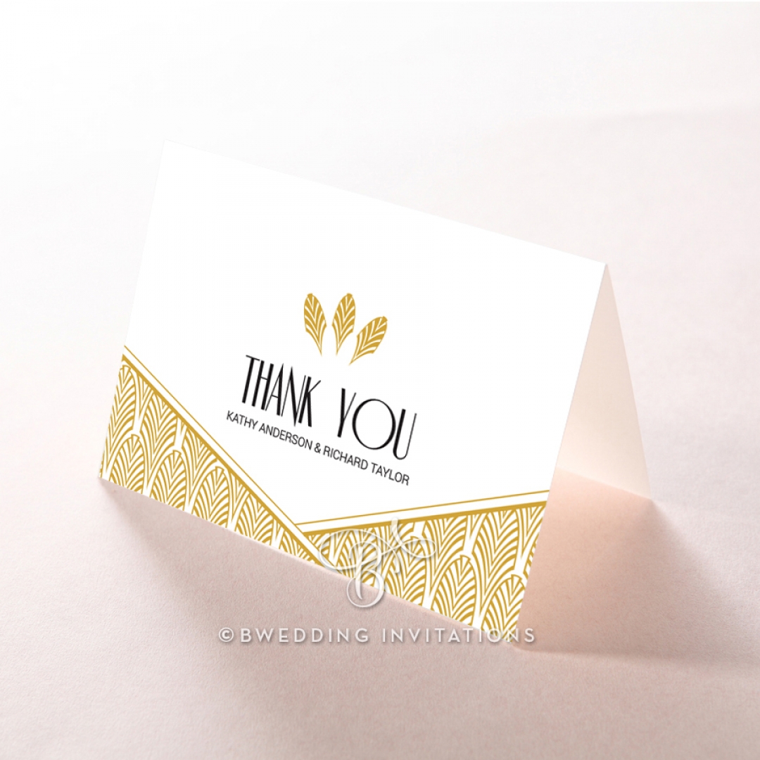 Jeweled Ikat wedding thank you stationery card item