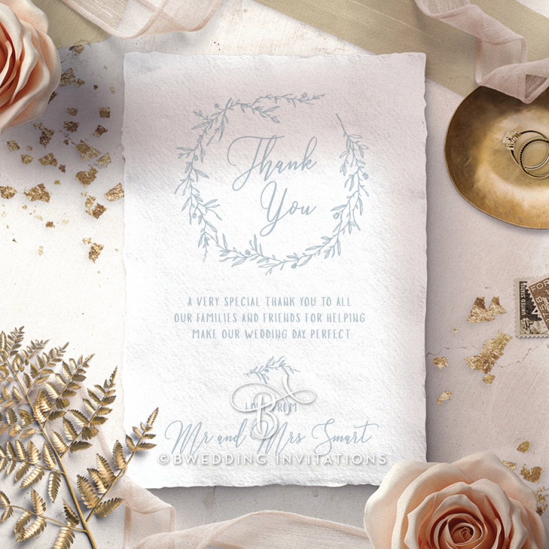 Love Circle wedding thank you stationery card design