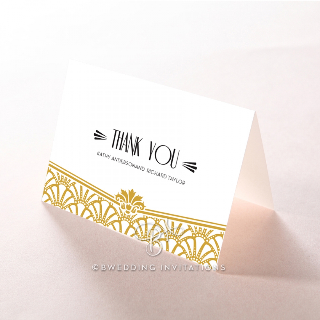 Modern Deco thank you stationery card item