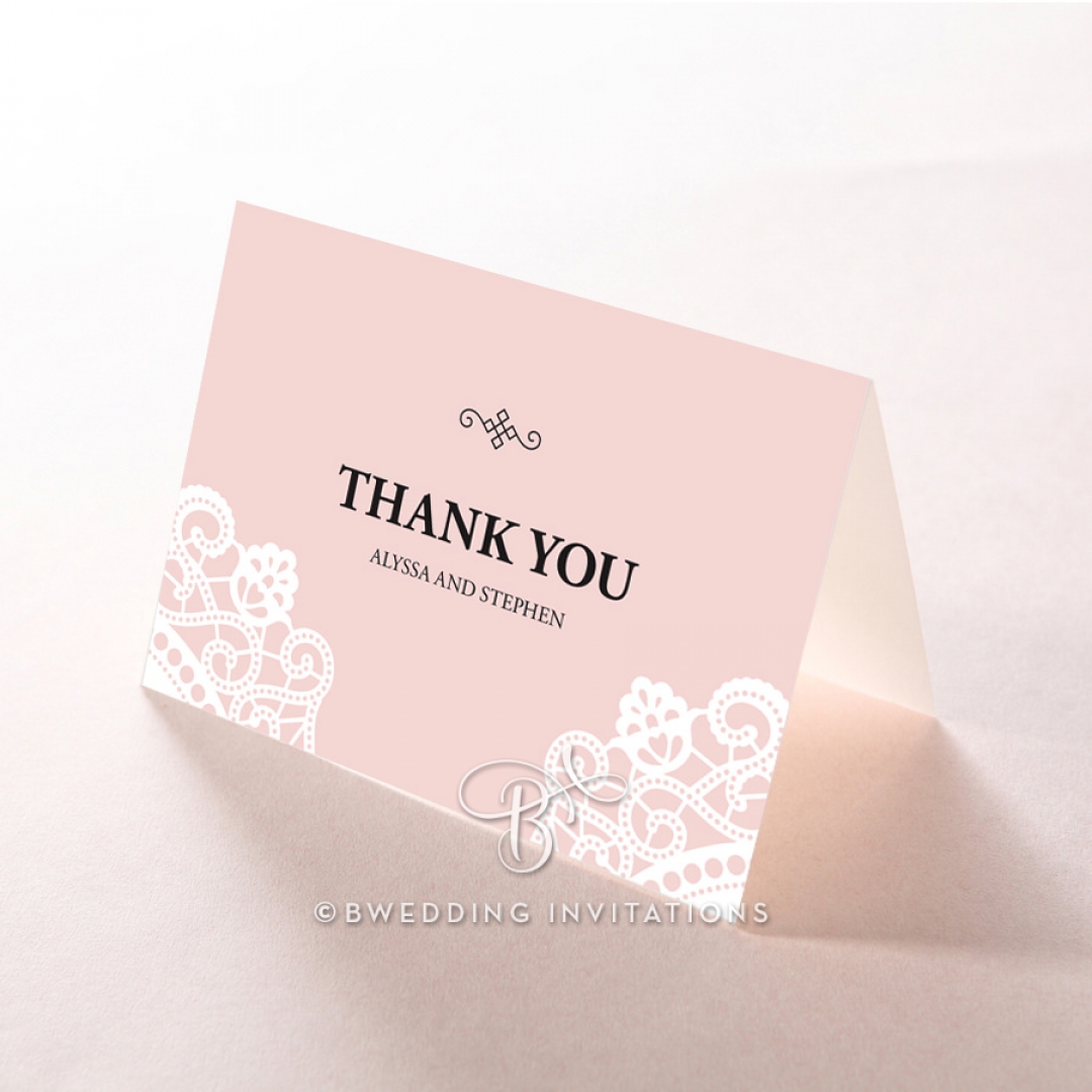 Oriental Charm thank you wedding stationery card design