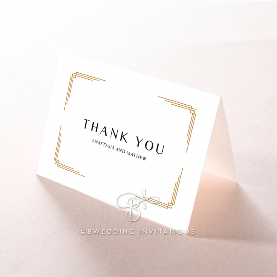 Ornate Luxury wedding stationery thank you card design