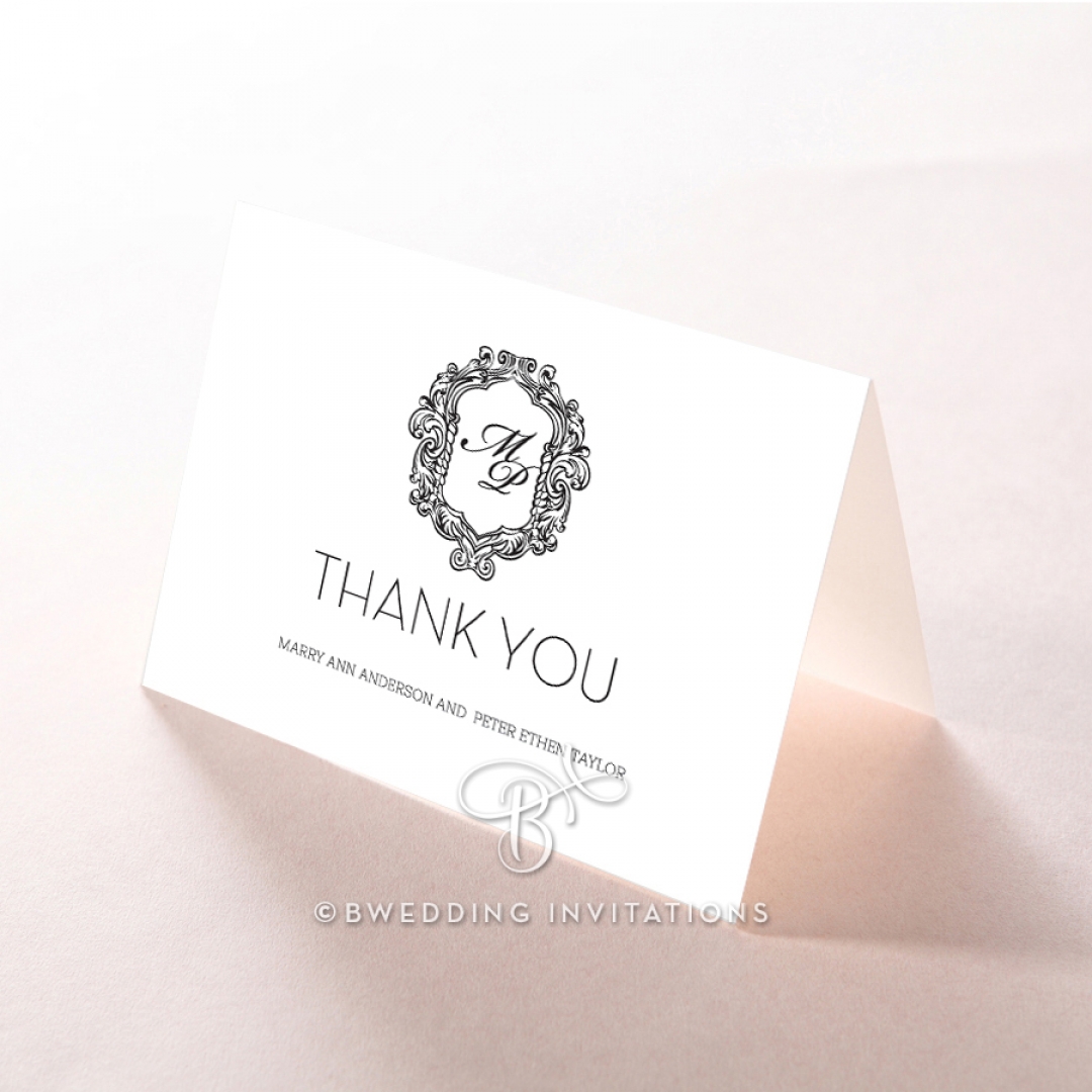 Paper Aristocrat wedding thank you stationery card