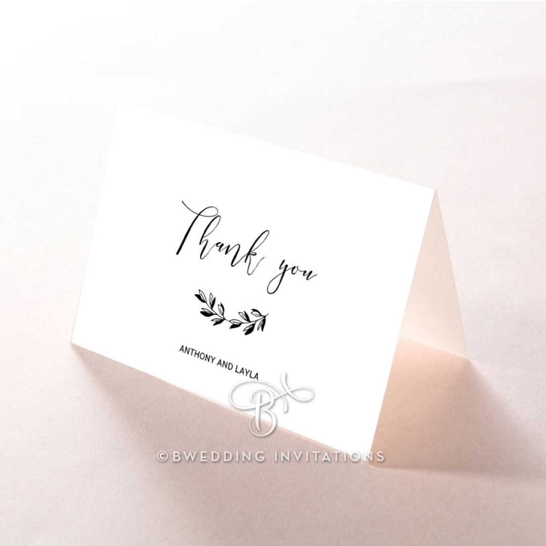 Paper Chic Rustic thank you wedding stationery card design