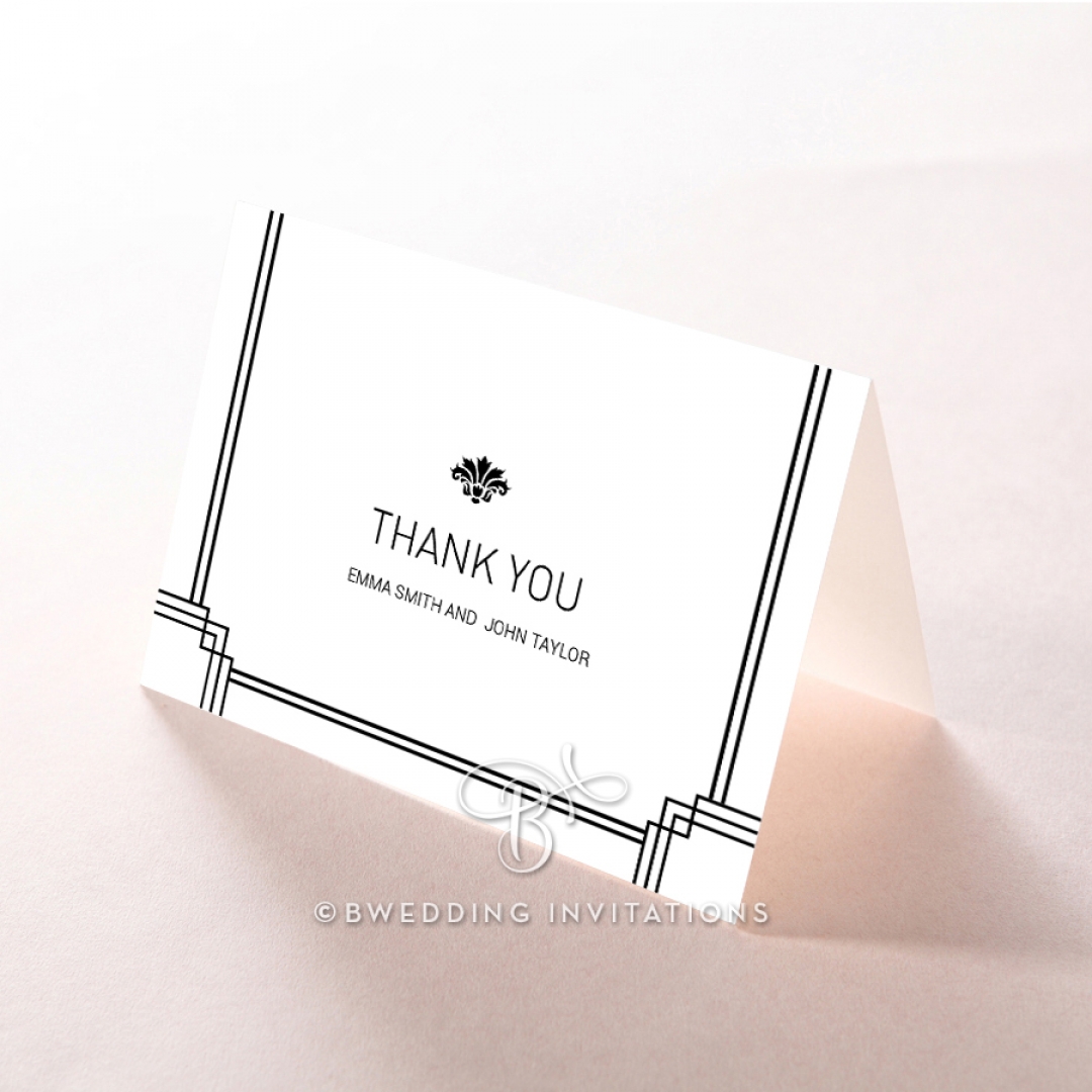 Paper Gilded Decadence thank you stationery card item