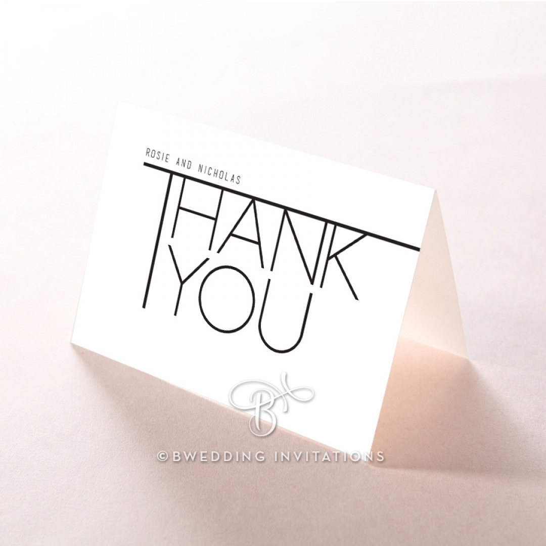 Paper Minimalist Love thank you stationery card design